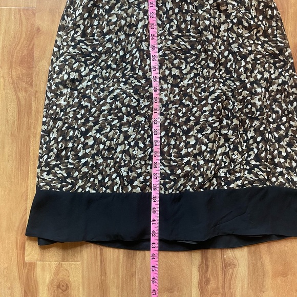 Vintage Abstract Pebble Print 'Talbots' Pure Silk Sleeveless Dress - Picture 11 of 12